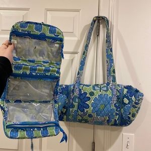 Vera Bradley travel set (duffel bag and cosmetic bag)